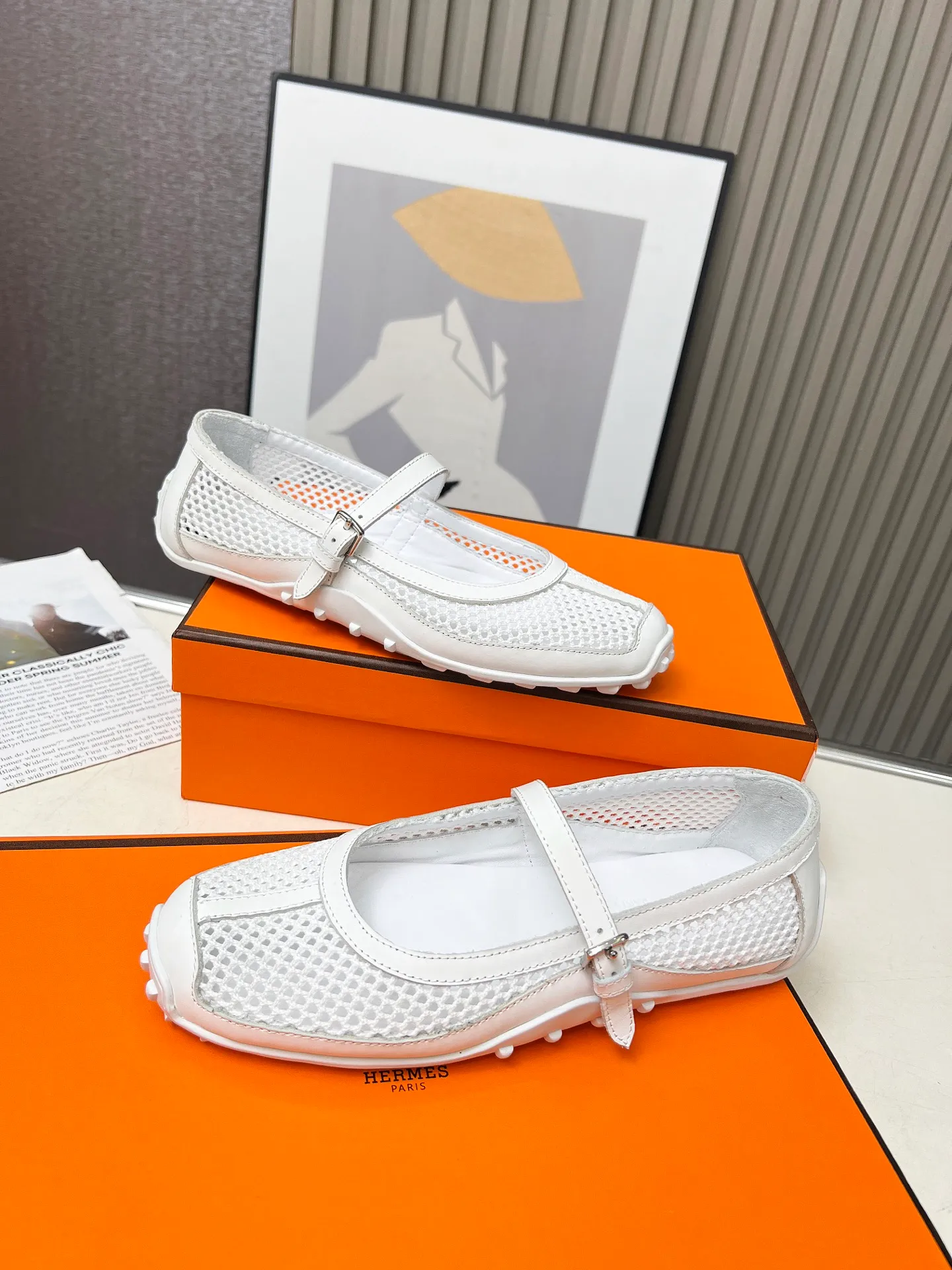 👟👟Ex-factory price 480👟👟Hermes New model! Original development, top layer cowhide! New crafting grid! In sheepskin, sheepskin padding! 35-41 yards